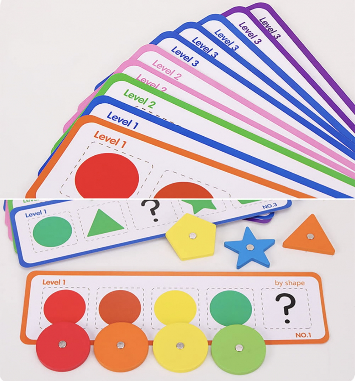 Joc Educațional Montessori - Clasificare după Forme și Culori [4]