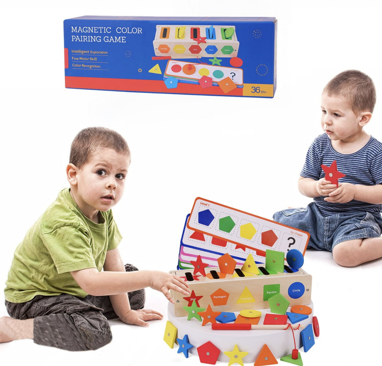 Joc Educațional Montessori - Clasificare după Forme și Culori [6]