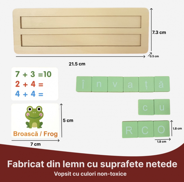 Joc educativ din lemn Ajutor de invatat alfanumeric [7]