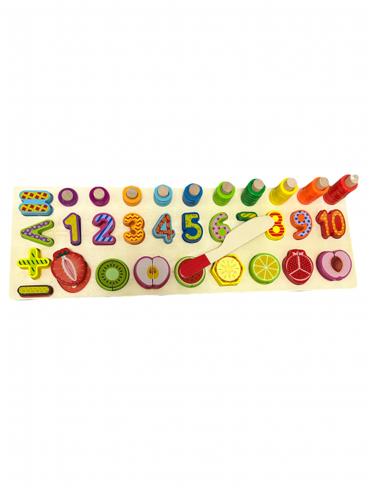 Joc logaritmic 4 in 1 - Numarare, sortare si fructe de feliat [3]