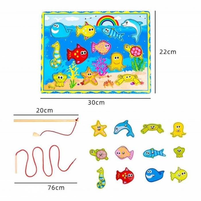 Joc multifunctional, joc magnetic, snuruit, desenat – Animale Marine [4]
