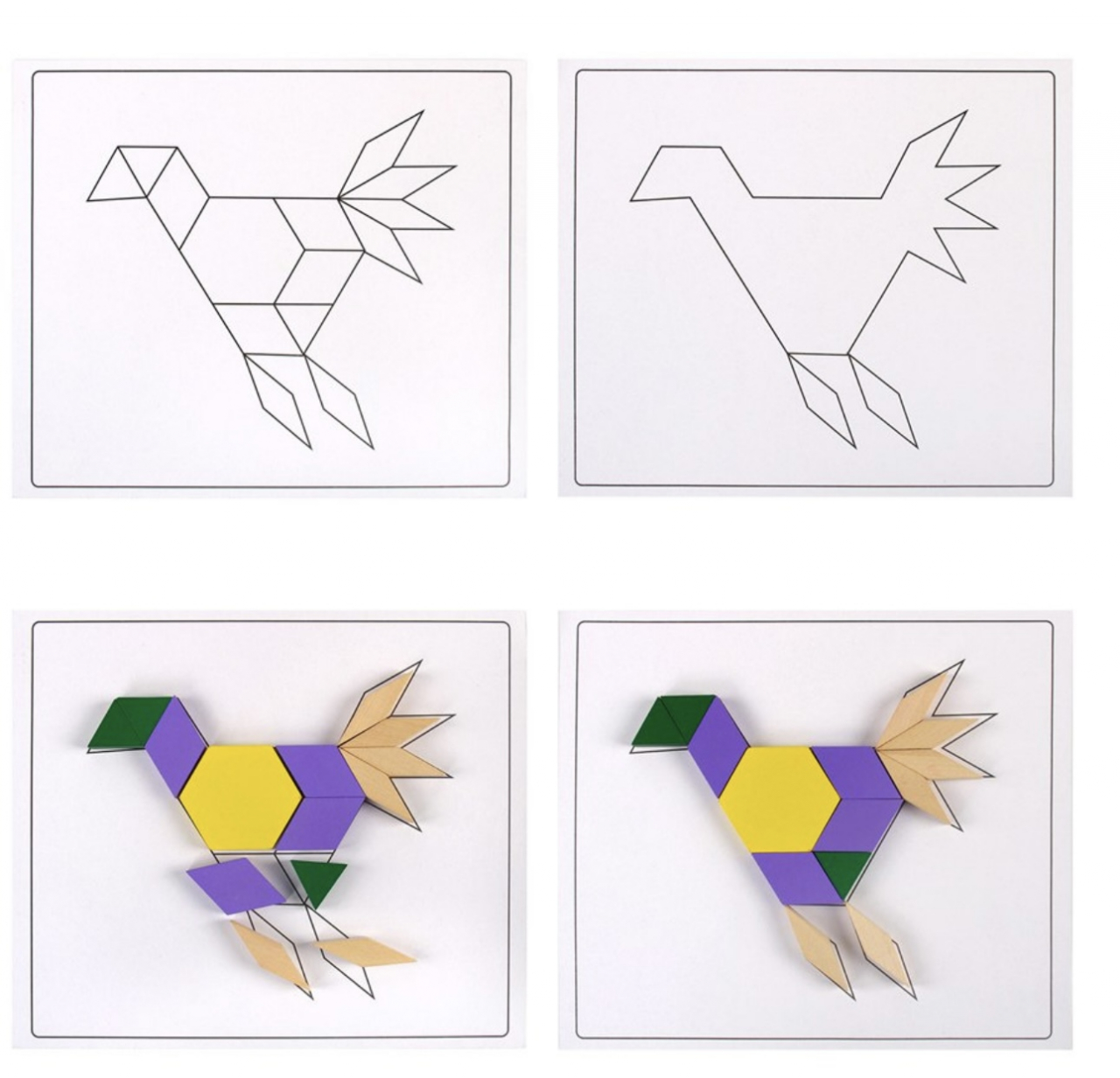 Joc tangram din lemn 125 piese - Puzzle Blocks Unlimited puzzle [4]