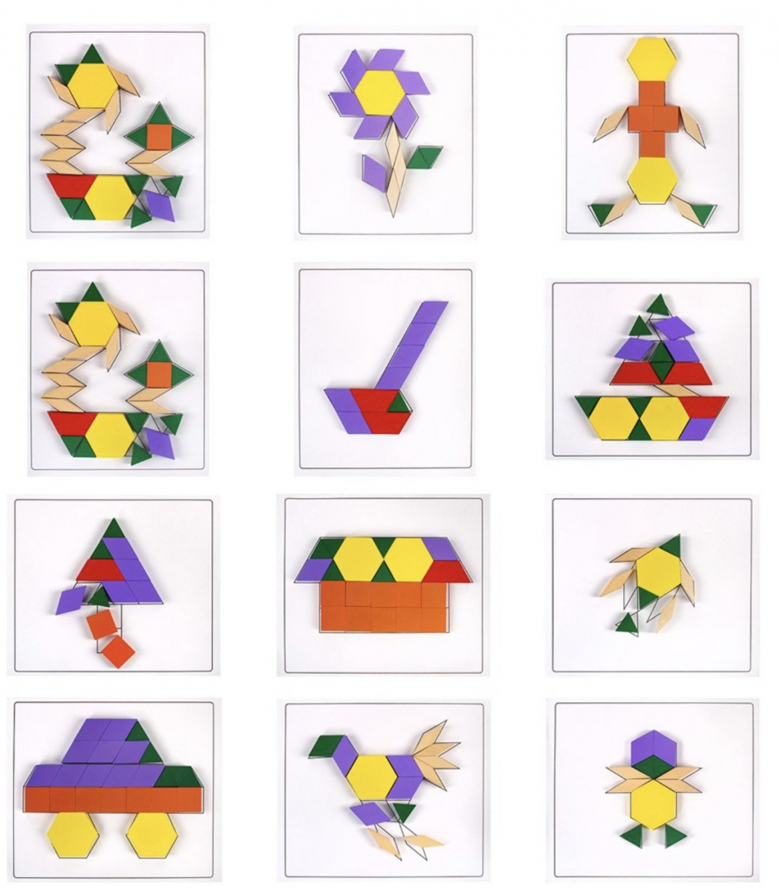 Joc tangram din lemn 125 piese - Puzzle Blocks Unlimited puzzle [3]
