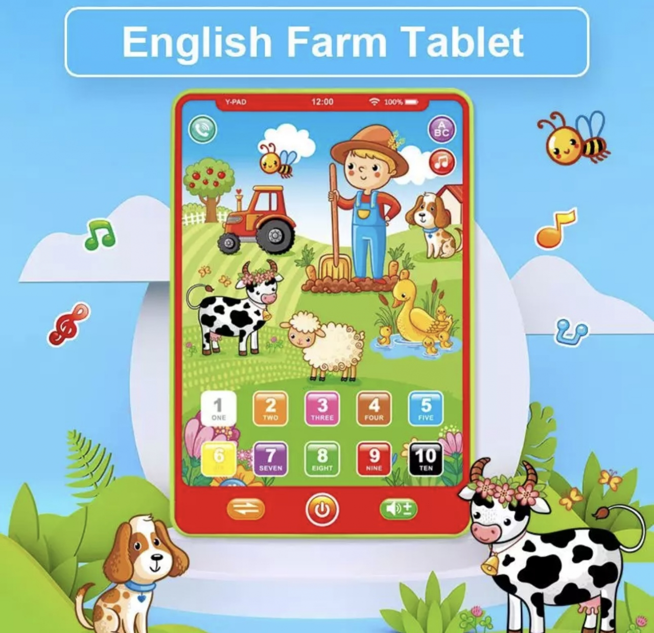 Jucarie educativa bebelusi – Tableta cu melodii si cuvinte in engleza [4]