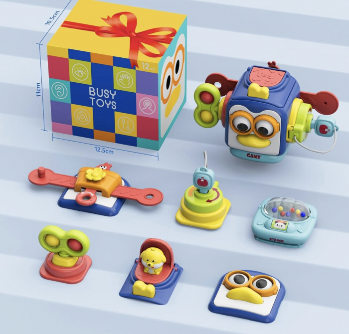 Jucarie interactiva bebelusi – Busy Cube,12 luni [3]
