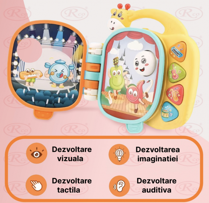 Jucarie interactiva Carte cu ilustratii vesele si pagini cu sunete [2]