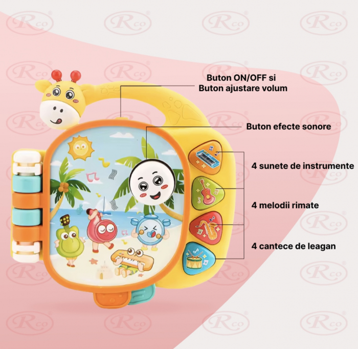 Jucarie interactiva Carte cu ilustratii vesele si pagini cu sunete [4]