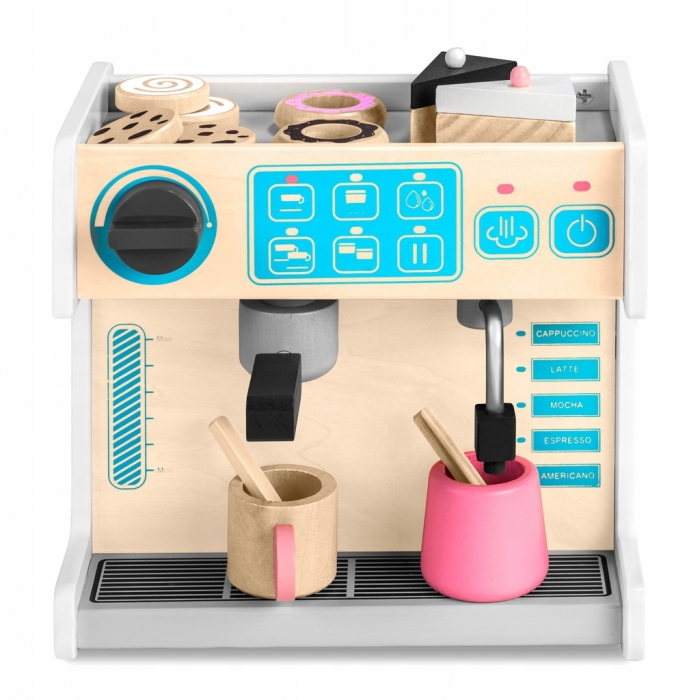 Jucarie interactiva din lemn, coffee shop, Ricokids 785101 - Alb [2]