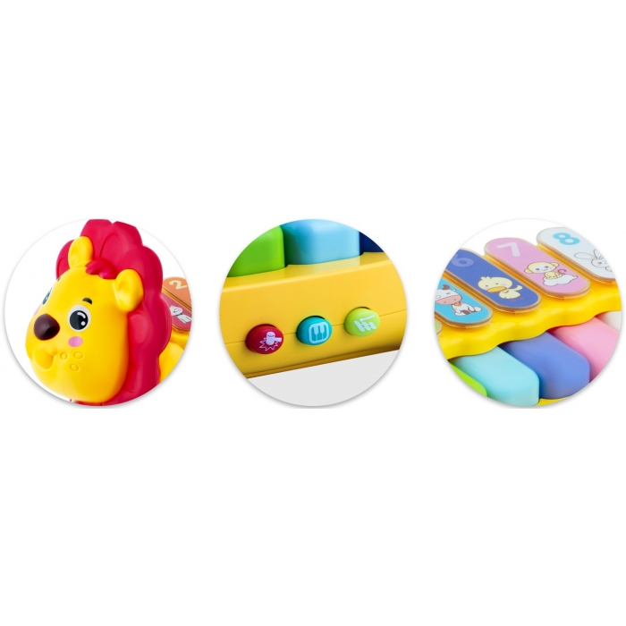 Jucarie interactiva in forma de leu cu pian Ricokids RK-740 [3]