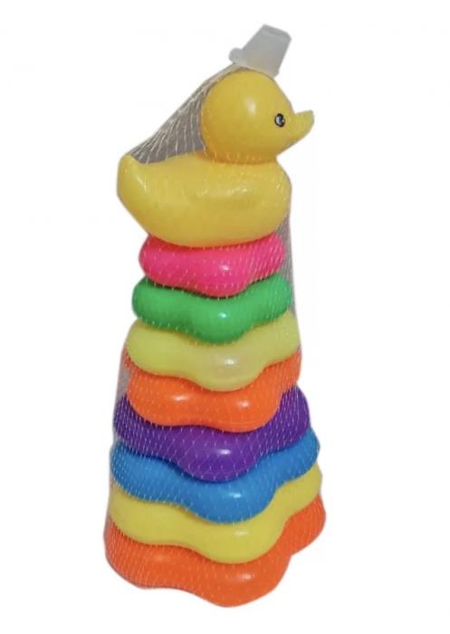 Jucarie Piramida cu Cercuri colorate Stivuim Ratusca [2]