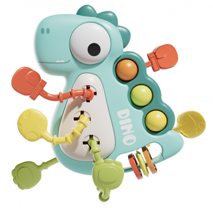 Jucarie senzoriala de dentitie bebelusi Dino Baby [4]