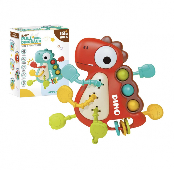 Jucarie senzoriala de dentitie bebelusi Dino Baby [5]