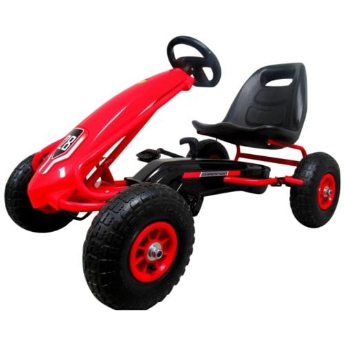 Kart cu pedale Gokart, 3-7 ani, roti gonflabile, G4 R-Sport - Rosu [2]