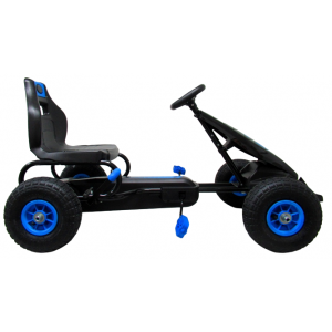Kart cu pedale Gokart, 4-10 ani, roti gonflabile, G8 R-Sport - Albastru [3]