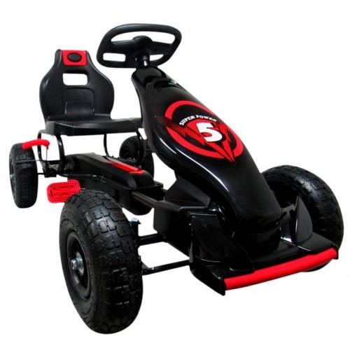 Kart cu pedale Gokart, 4-10 ani, roti gonflabile, G8 R-Sport - Rosu [2]