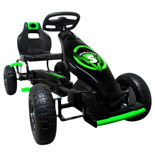 Kart cu pedale Gokart, 4-10 ani, roti gonflabile, G8 R-Sport - Verde [3]