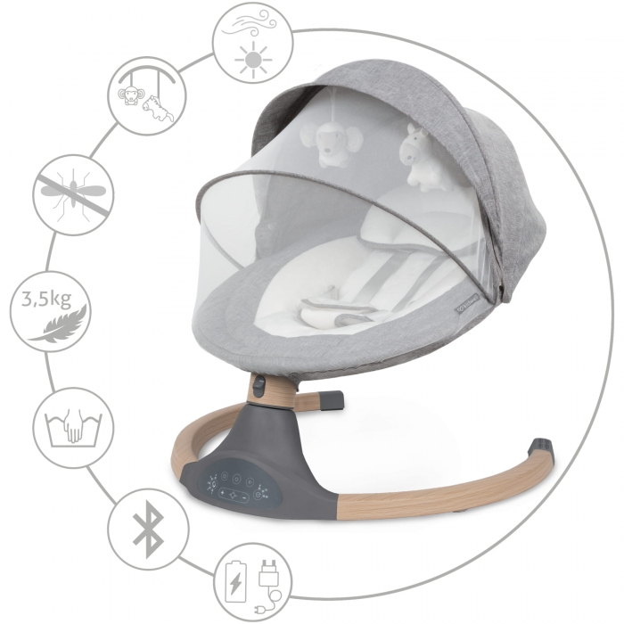 Leagan electric 2 in 1 Kidwell Luxi - Wooden Dark Melange [6]