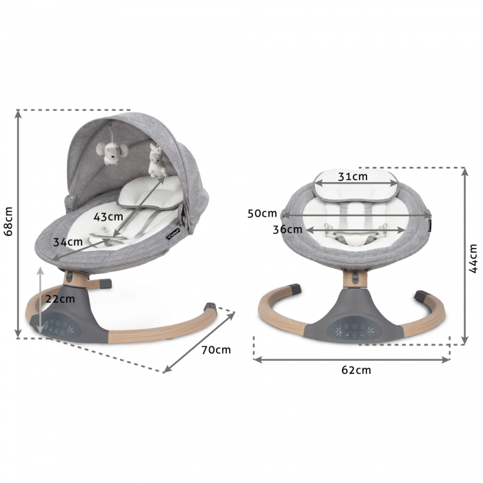 Leagan electric 2 in 1 Kidwell Luxi - Wooden Dark Melange [11]