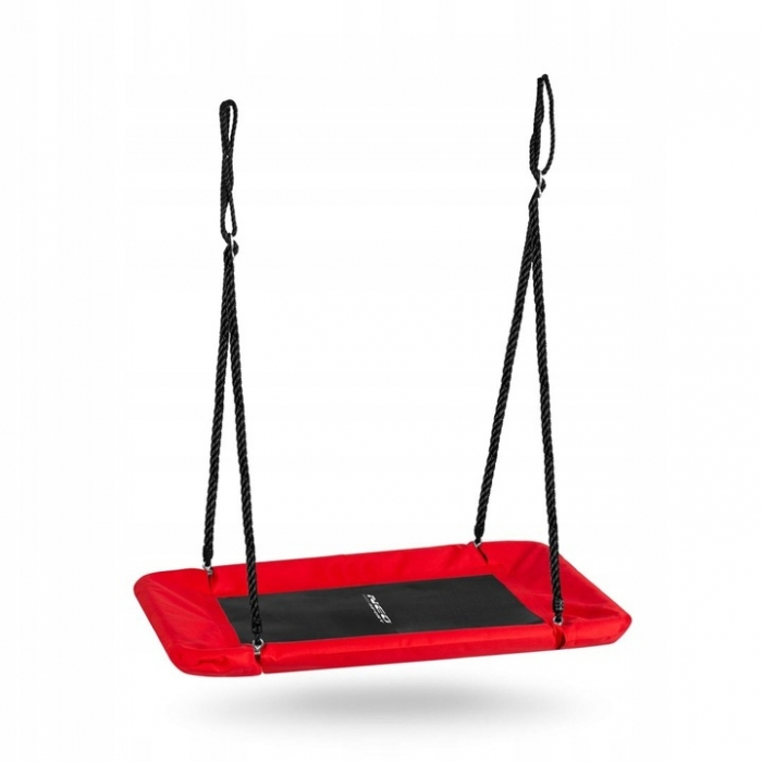 Leagan tip cuib pentru copii, dreptunghiular XXL, 110 x 70 cm, 150 kg, Neo-Sport 110501, Rosu [1]