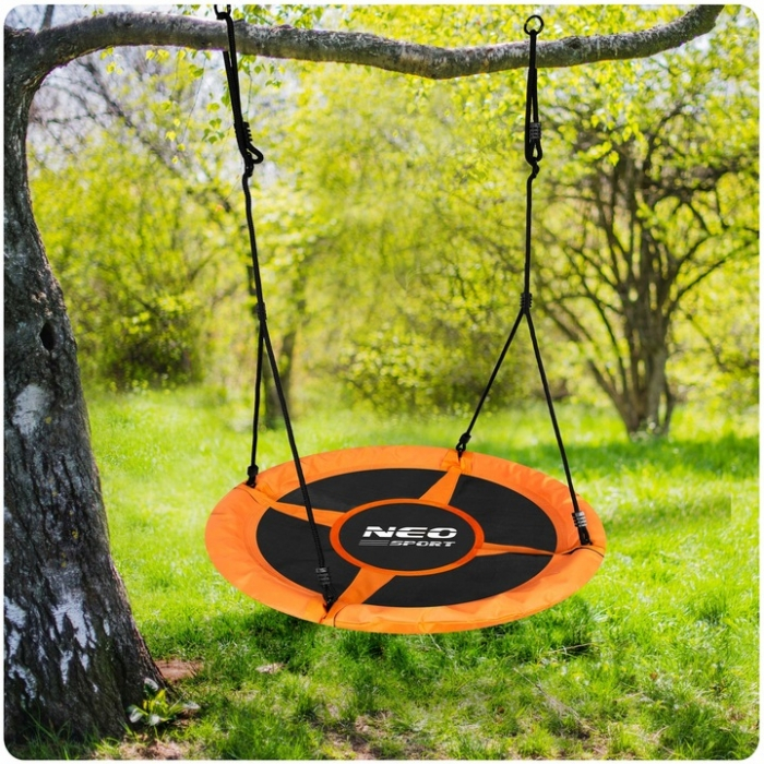 Leagan tip cuib pentru copii XXL, 95 cm, 150 kg, Neo-Sport 1004, Portocaliu [5]