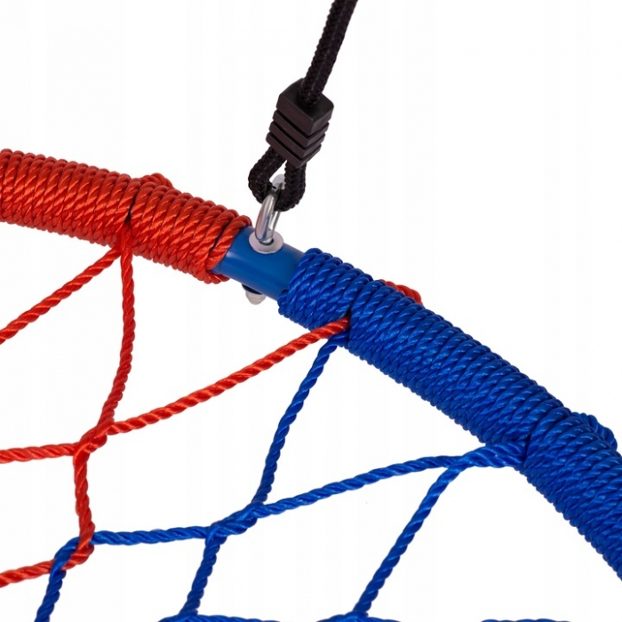 Leagan tip cuib pentru copii XXL, 95 cm, 150 kg, Neo-Sport 1070, Rosu Albastru [4]