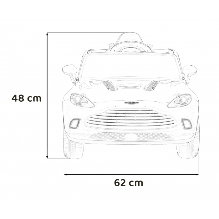 Masinuta electrica cu telecomanda ASTON MARTIN DBX, roti EVA, scaun tapitat, 105x62x48 cm, putere 100W - Rosu [3]
