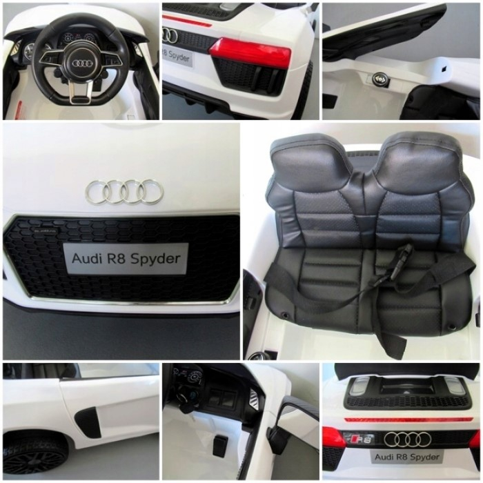 Masinuta electrica cu telecomanda Audi R8 R-Sport - Alb [5]