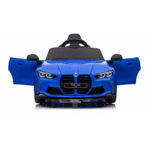 Masinuta electrica cu telecomanda BMW M4, 110x70x50 cm, varsta 1-5 ani, roti EVA, scaun din piele ECO, putere 90W - Albastru [5]