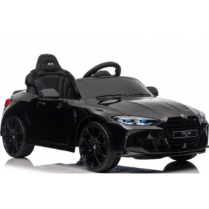 Masinuta electrica cu telecomanda BMW M4, 110x70x50 cm, varsta 1-5 ani, roti EVA, scaun din piele ECO, putere 90W - Negru [2]