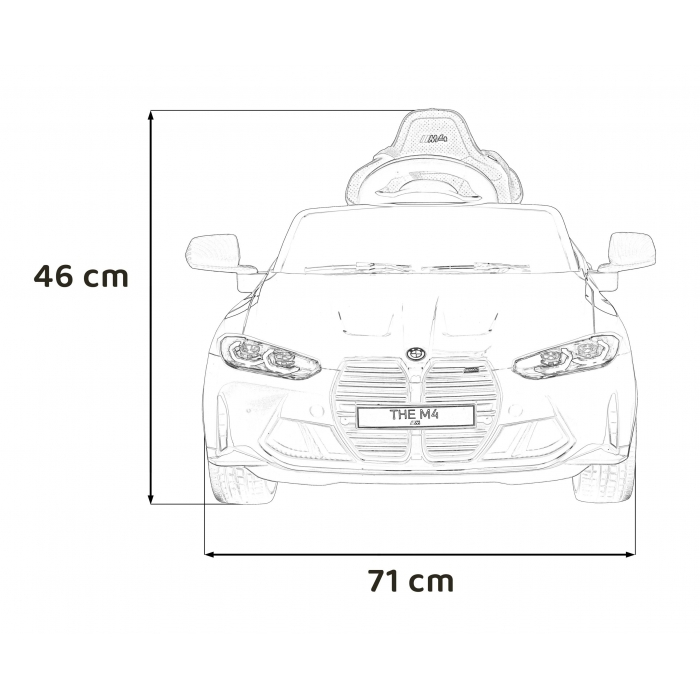 Masinuta electrica cu telecomanda BMW M4, roti EVA, scaun tapitat, 112x71x46 cm, putere 70W - Albastru [18]