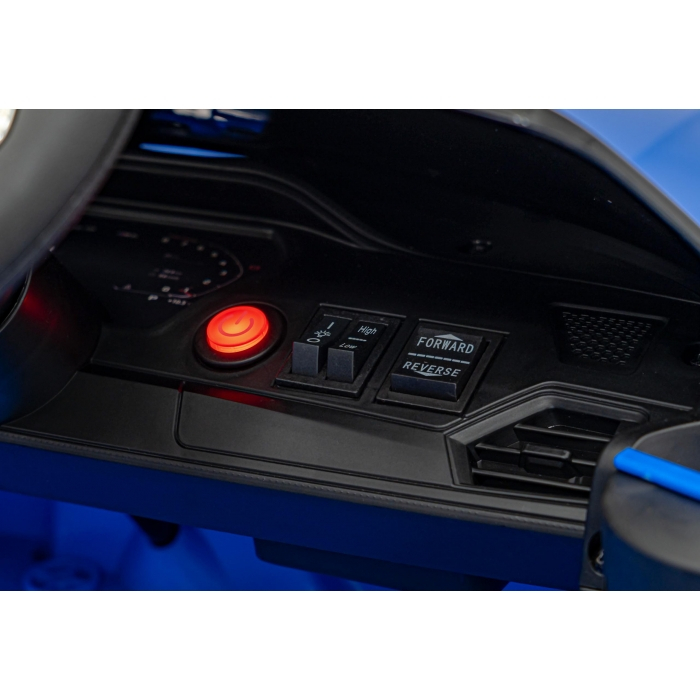 Masinuta electrica cu telecomanda BMW M4, roti EVA, scaun tapitat, 112x71x46 cm, putere 70W - Albastru [11]