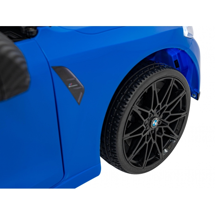 Masinuta electrica cu telecomanda BMW M4, roti EVA, scaun tapitat, 112x71x46 cm, putere 70W - Albastru [4]