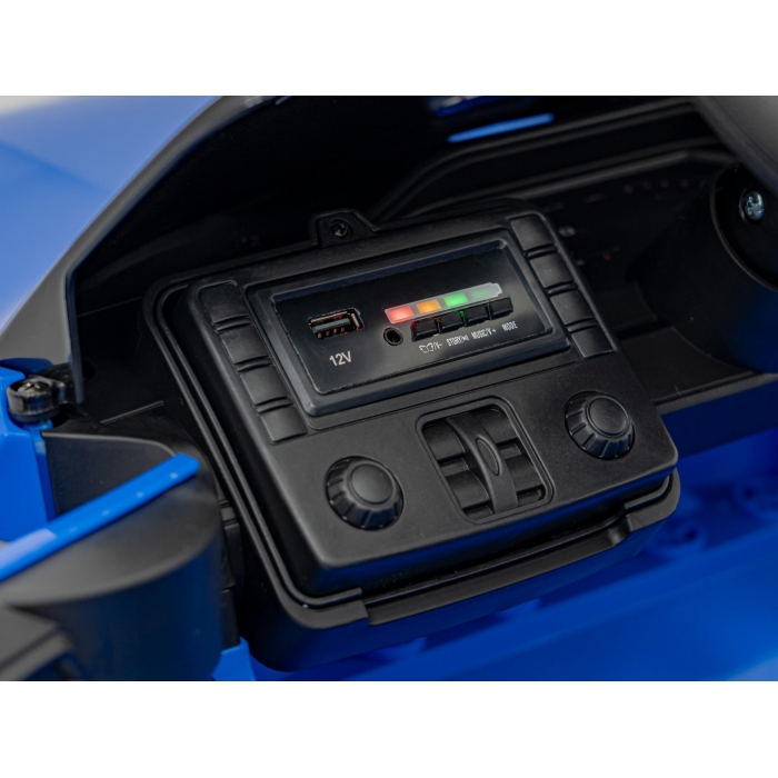 Masinuta electrica cu telecomanda BMW M4, roti EVA, scaun tapitat, 112x71x46 cm, putere 70W - Albastru [10]
