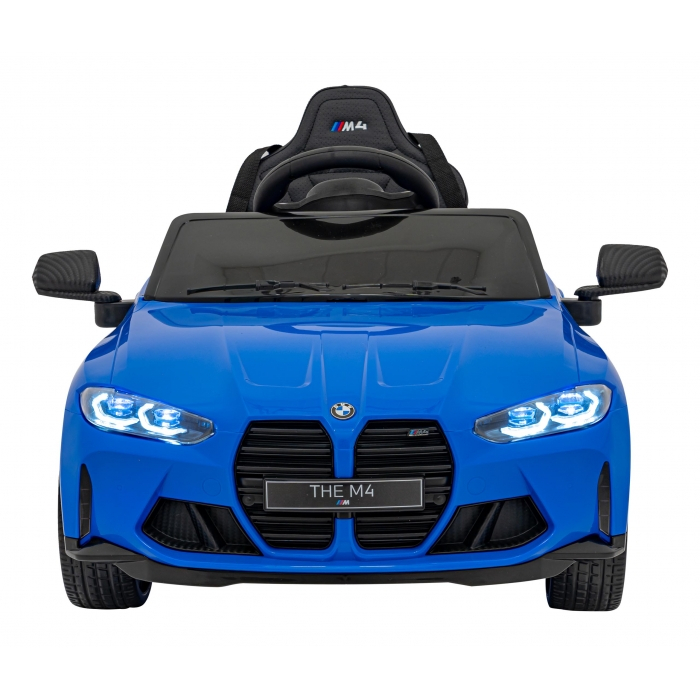 Masinuta electrica cu telecomanda BMW M4, roti EVA, scaun tapitat, 112x71x46 cm, putere 70W - Albastru [17]