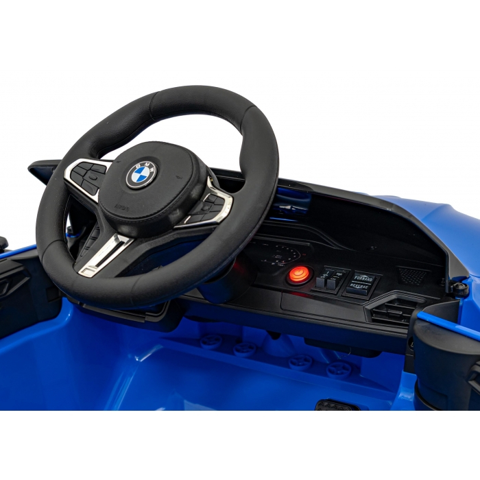 Masinuta electrica cu telecomanda BMW M4, roti EVA, scaun tapitat, 112x71x46 cm, putere 70W - Albastru [12]