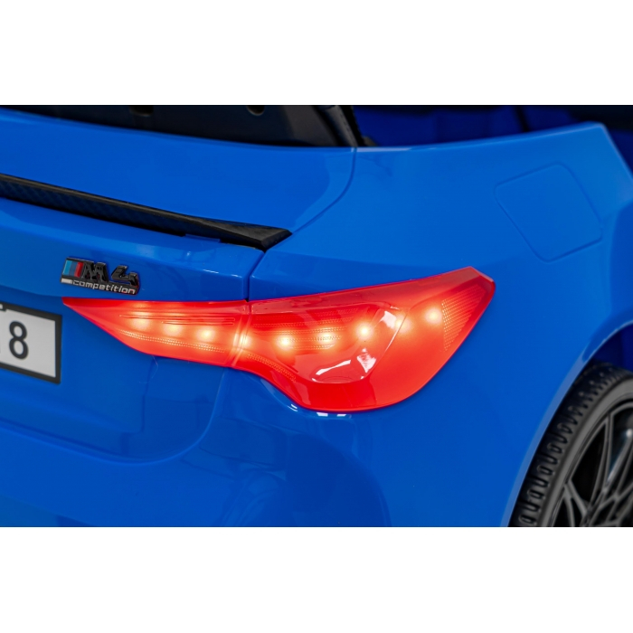 Masinuta electrica cu telecomanda BMW M4, roti EVA, scaun tapitat, 112x71x46 cm, putere 70W - Albastru [7]