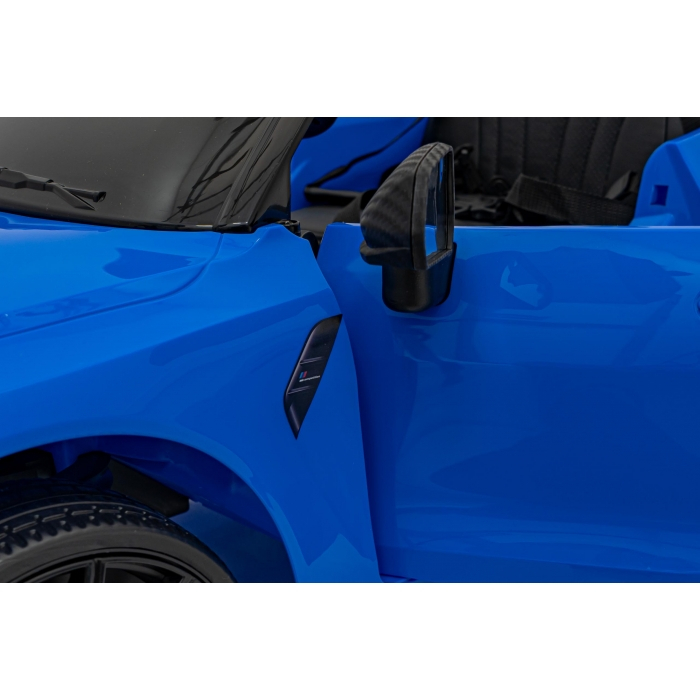 Masinuta electrica cu telecomanda BMW M4, roti EVA, scaun tapitat, 112x71x46 cm, putere 70W - Albastru [6]