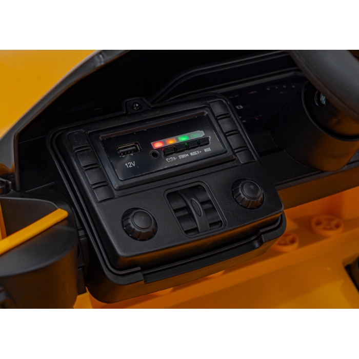 Masinuta electrica cu telecomanda BMW M4, roti EVA, scaun tapitat, 112x71x46 cm, putere 70W - Galben [9]