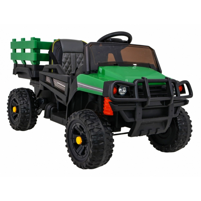 Masinuta electrica cu telecomanda FARMER PICK-UP, roti EVA, scaun tapitat, 116x66x65 cm, putere 70W - Verde [7]