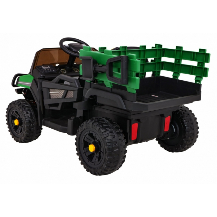 Masinuta electrica cu telecomanda FARMER PICK-UP, roti EVA, scaun tapitat, 116x66x65 cm, putere 70W - Verde [3]