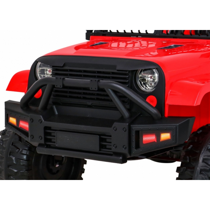 Masinuta electrica cu telecomanda JEEP DARK NIGHT, roti EVA, scaun tapitat, 100x67x59 cm, putere 70W - Rosu [2]