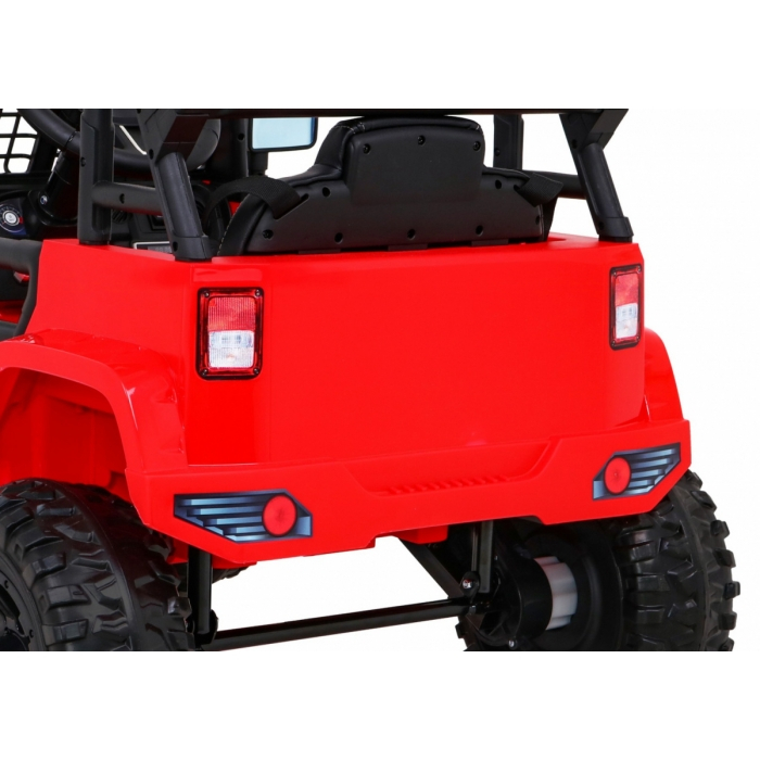 Masinuta electrica cu telecomanda JEEP DARK NIGHT, roti EVA, scaun tapitat, 100x67x59 cm, putere 70W - Rosu [3]