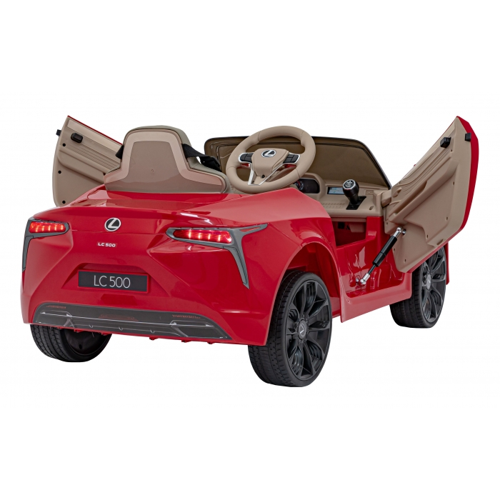 Masinuta electrica cu telecomanda LEXUS LC500, roti EVA, scaun tapitat, 108x60x43 cm, putere 70W - Rosu [5]