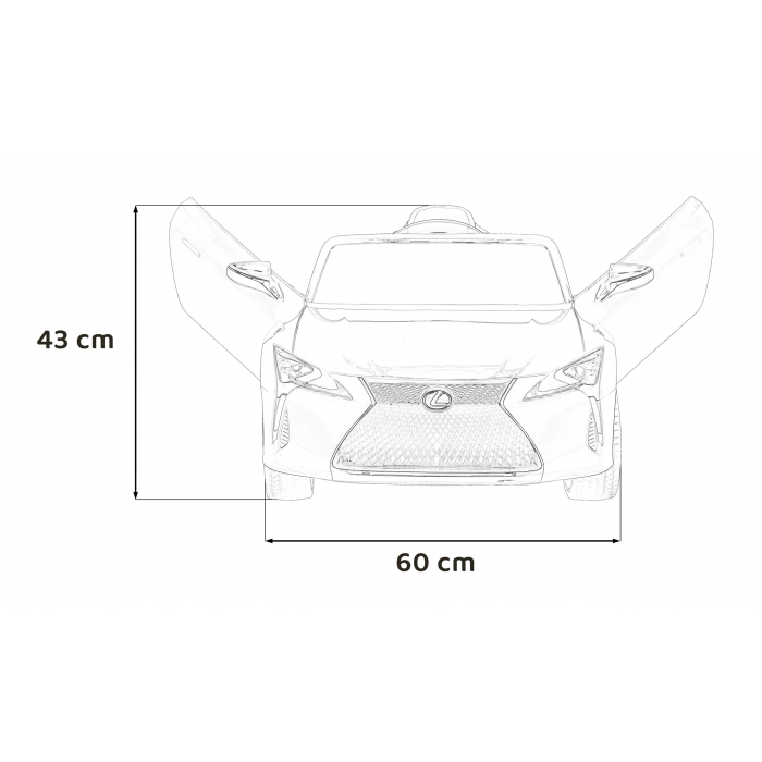 Masinuta electrica cu telecomanda LEXUS LC500, roti EVA, scaun tapitat, 108x60x43 cm, putere 70W - Rosu [2]