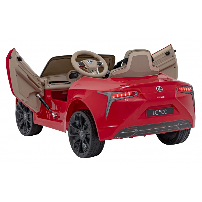 Masinuta electrica cu telecomanda LEXUS LC500, roti EVA, scaun tapitat, 108x60x43 cm, putere 70W - Rosu [8]