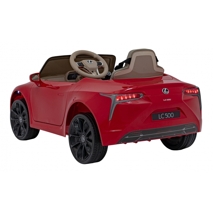 Masinuta electrica cu telecomanda LEXUS LC500, roti EVA, scaun tapitat, 108x60x43 cm, putere 70W - Rosu [22]