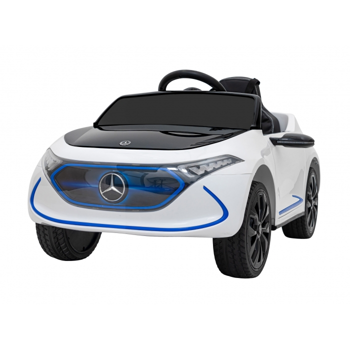 Masinuta electrica cu telecomanda MERCEDES BENZ AMG EQA, roti EVA, scaun tapitat, 101x69x53 cm, putere 70W - Alb [1]