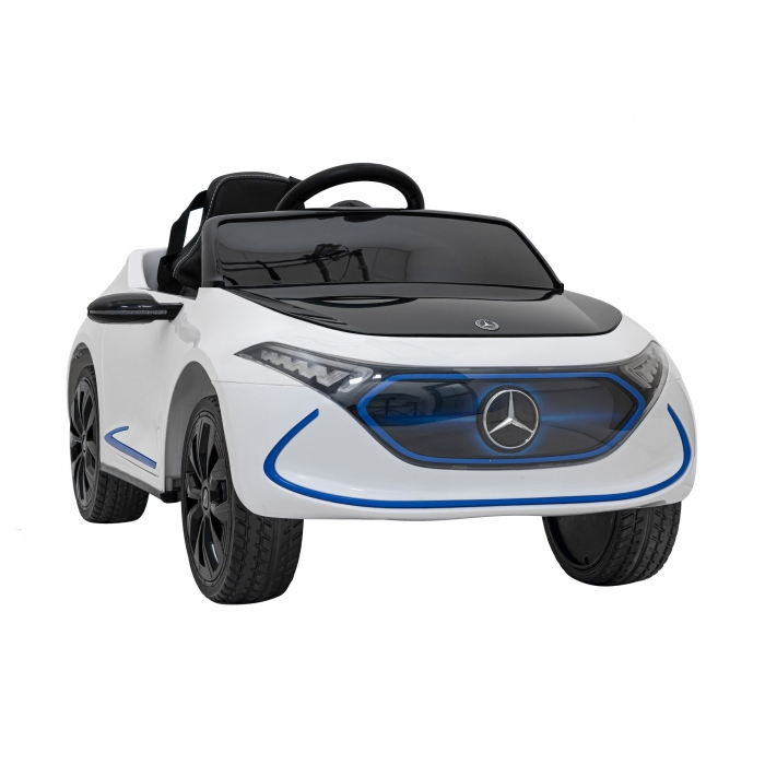 Masinuta electrica cu telecomanda MERCEDES BENZ AMG EQA, roti EVA, scaun tapitat, 101x69x53 cm, putere 70W - Alb [18]