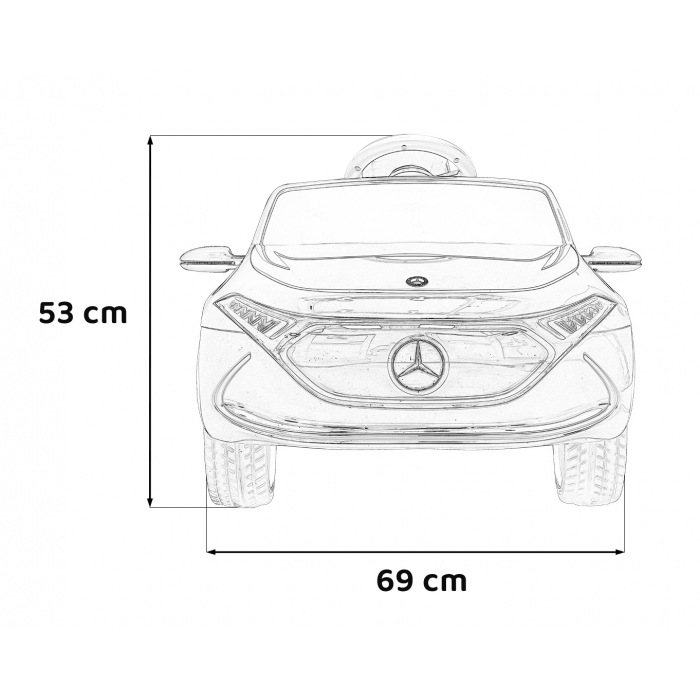 Masinuta electrica cu telecomanda MERCEDES BENZ AMG EQA, roti EVA, scaun tapitat, 101x69x53 cm, putere 70W - Negru [3]