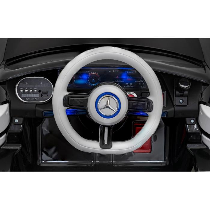 Masinuta electrica cu telecomanda MERCEDES BENZ AMG EQA, roti EVA, scaun tapitat, 101x69x53 cm, putere 70W - Negru [7]